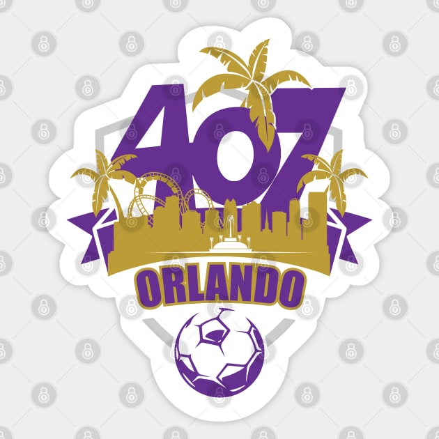 407 Orlando Soccer Color Sticker by AssortedRealitee